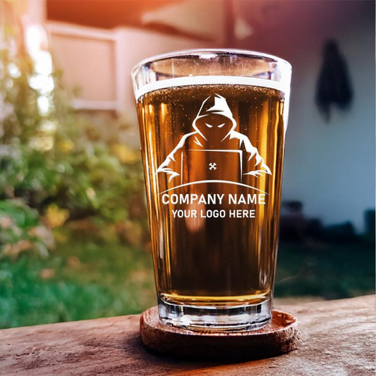 Custom Logo Company Name Pint Glass | Corporate Gifts With Logo Glass | Company Logo Gifts