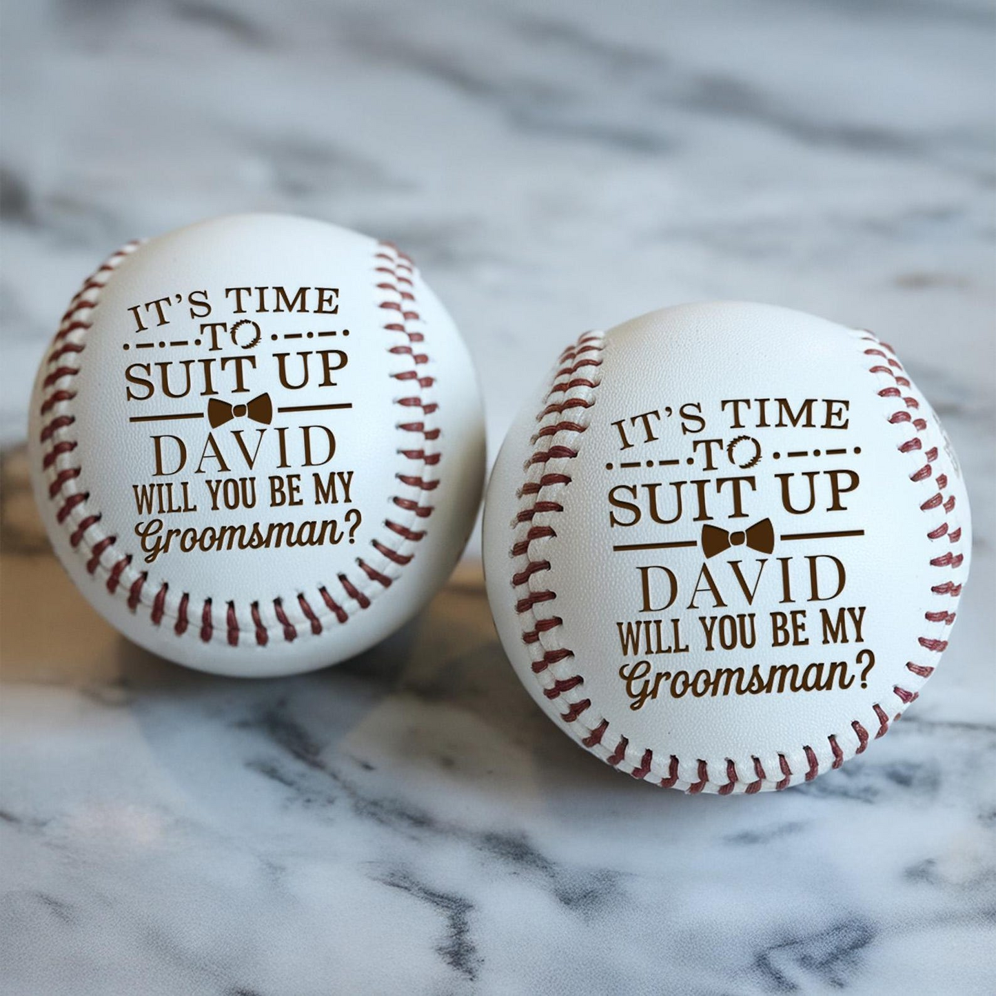 Personalized Baseball Groomsmen Proposal | Custom Engraved Best Man Wedding Security Gift for Him | Ring Bearer Gift | Wedding Gifts