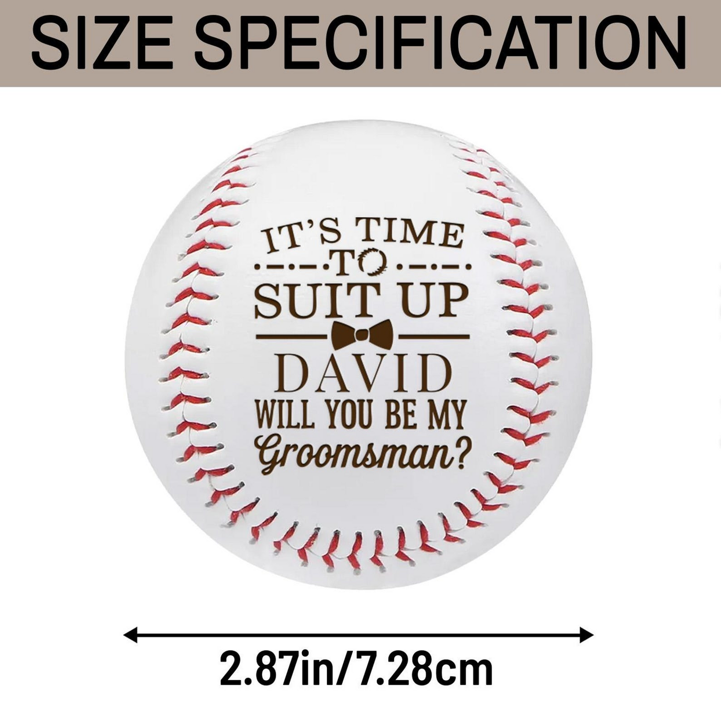 Personalized Baseball Groomsmen Proposal | Custom Engraved Best Man Wedding Security Gift for Him | Ring Bearer Gift | Wedding Gifts