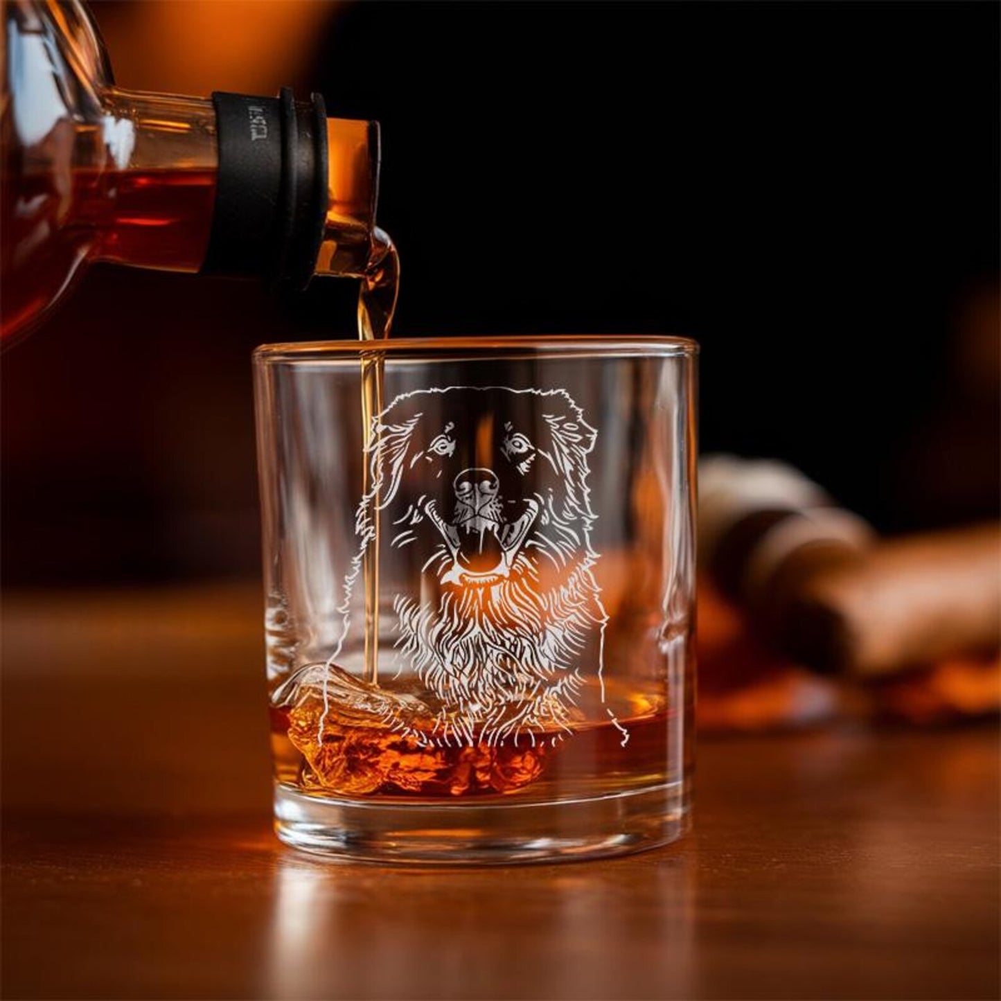 Custom Photo With Pet Whiskey Glass | Engraved Photo Whiskey Glass For Dog Lovers