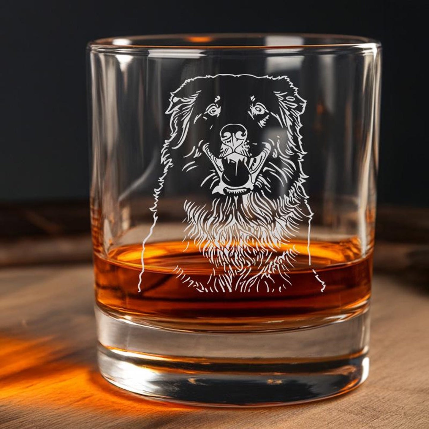 Custom Photo With Pet Whiskey Glass | Engraved Photo Whiskey Glass For Dog Lovers