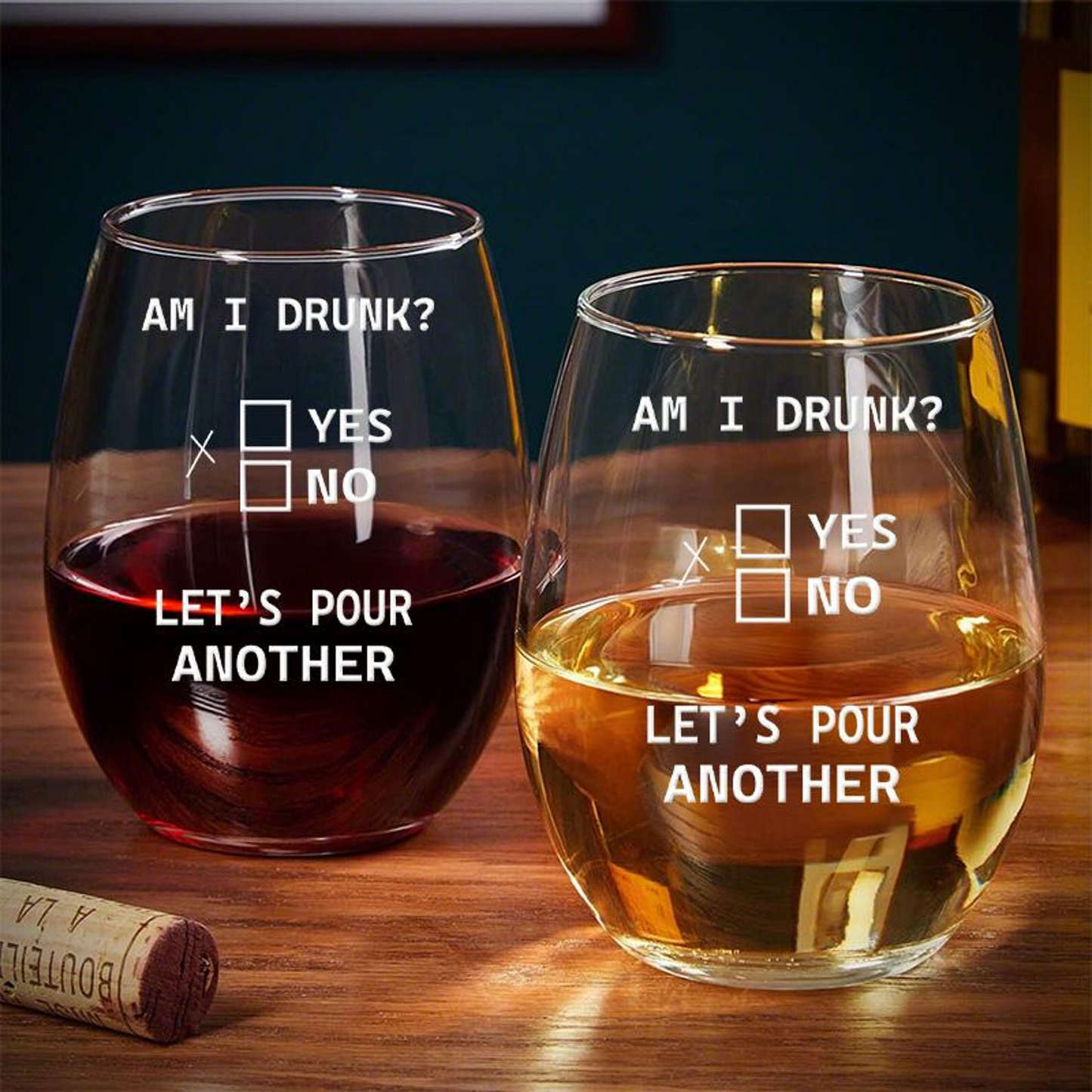 Drunk Engraved Wine Glass | Gift For Wine Lover | Birthday Gift For Friend