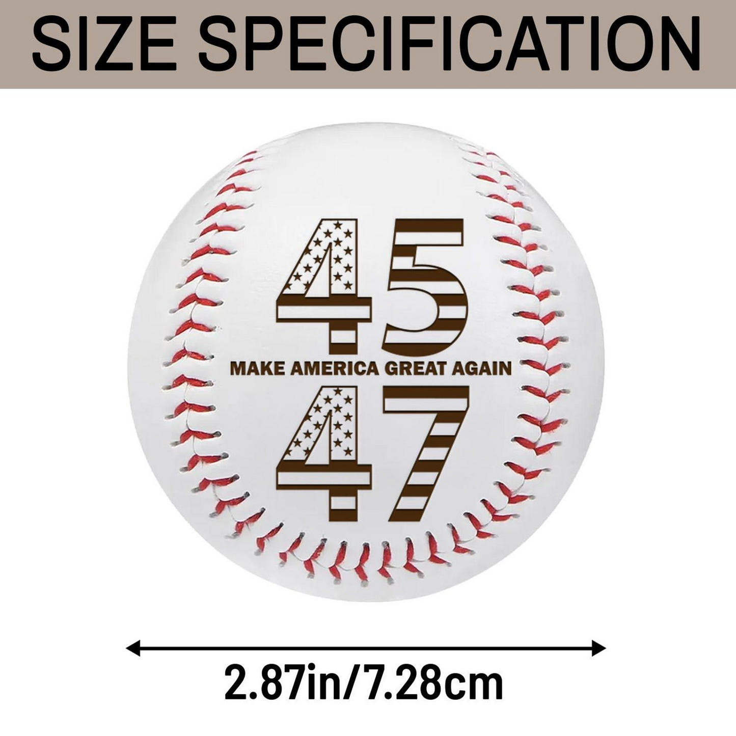 Trump 45 47 Engraved Baseball | Trump Baseball Ball | Patriotic Gift For Trump Supporters