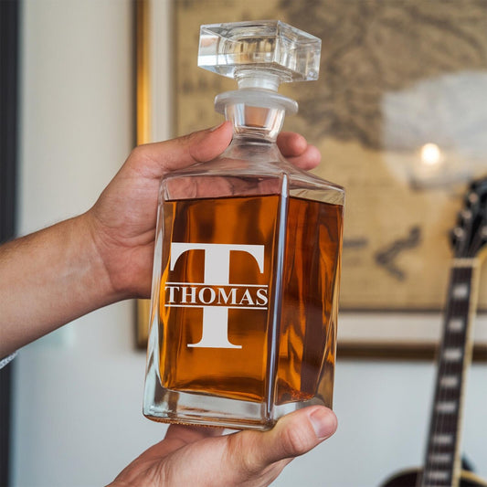 Custom Name Decanter | Personalized Whiskey Decanter Set