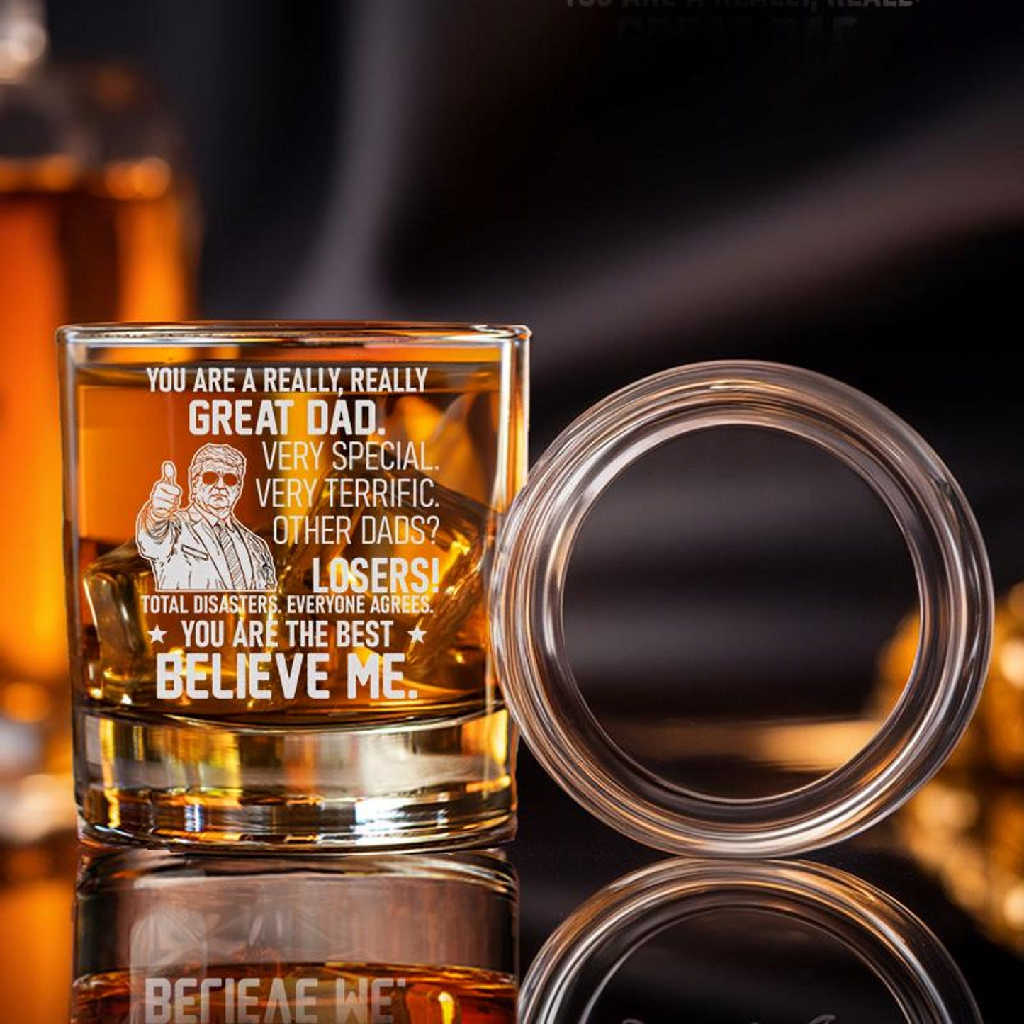 Great Dad Whiskey Glass 11 Oz | Best Gift For Dad | Father's Day Gift