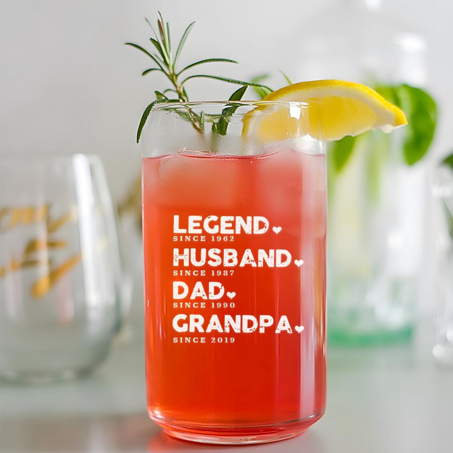Peronalized Legend Husband Dad Grandpa Beer Can Glass 16oz | Father's Day Gift | Gift Idea For Dad