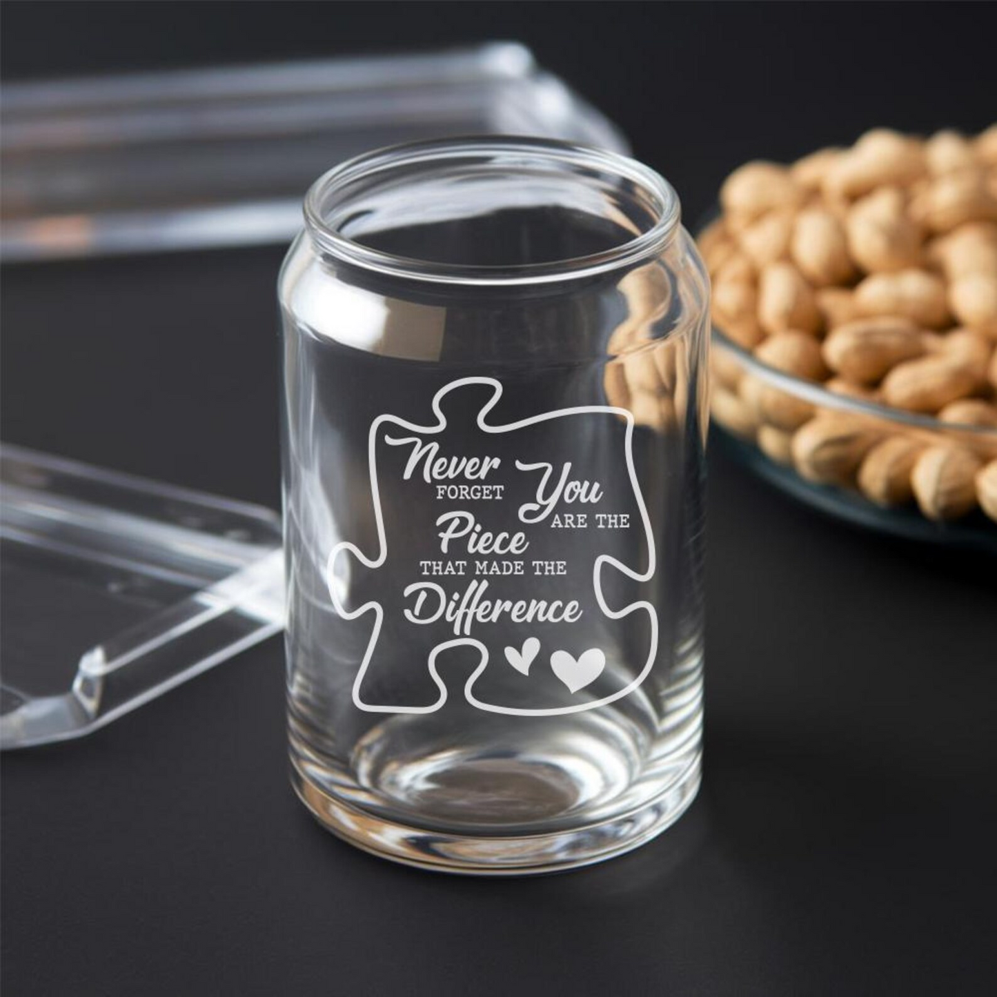 Never Forget You Are The Piece That Made The Difference Beer Can Glass 16 Oz | Retirement Gift | Beer Can Glass For Retirees