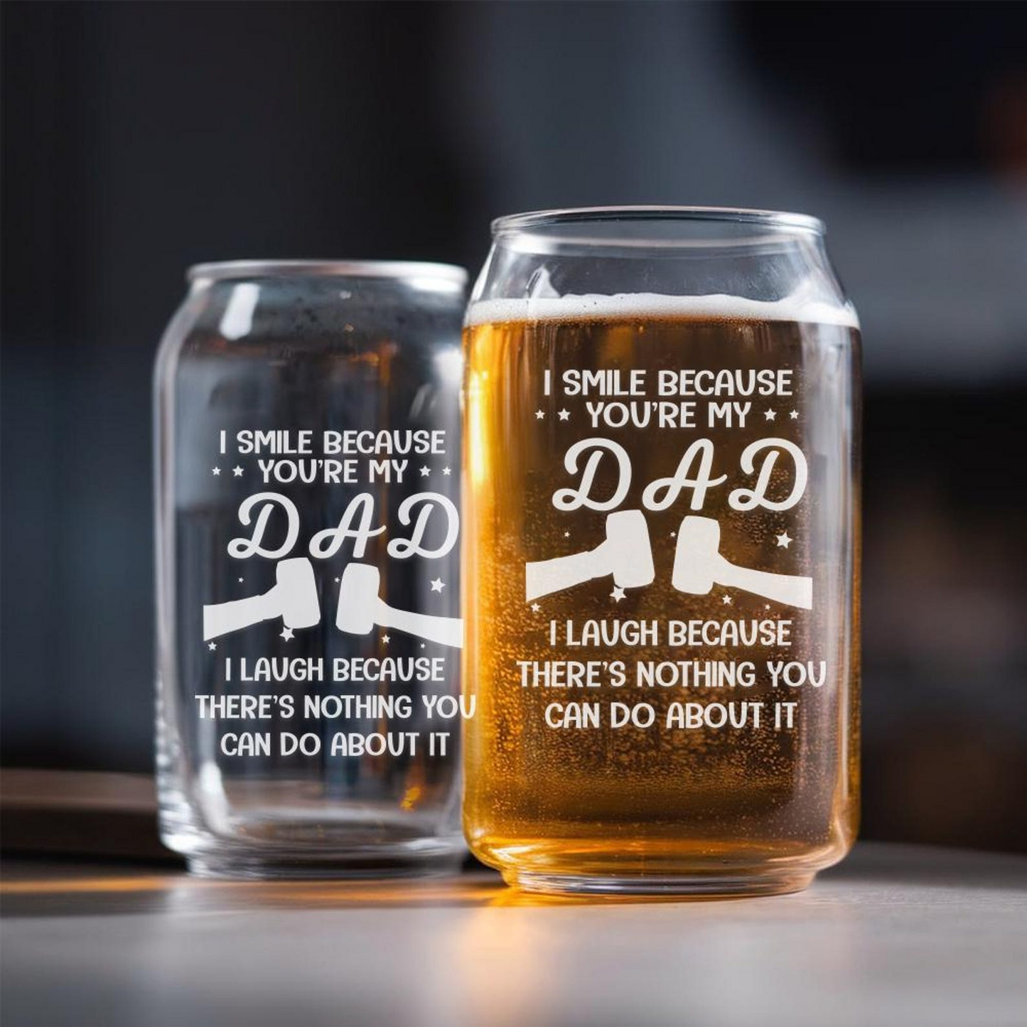You Are My Dad Beer Can Glass 16oz | Father's Day Gift | Funny Gift Idea For Dad