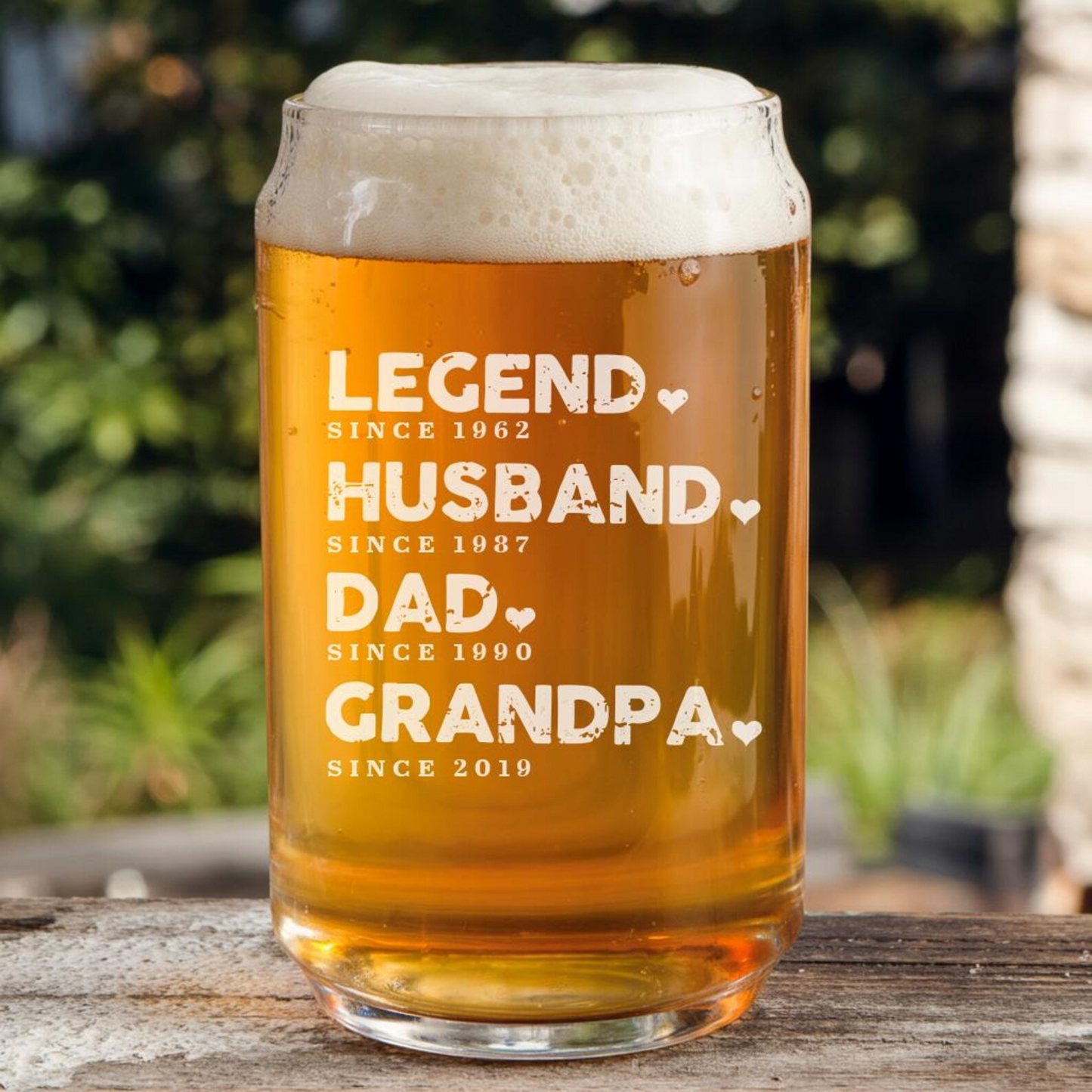 Peronalized Legend Husband Dad Grandpa Beer Can Glass 16oz | Father's Day Gift | Gift Idea For Dad