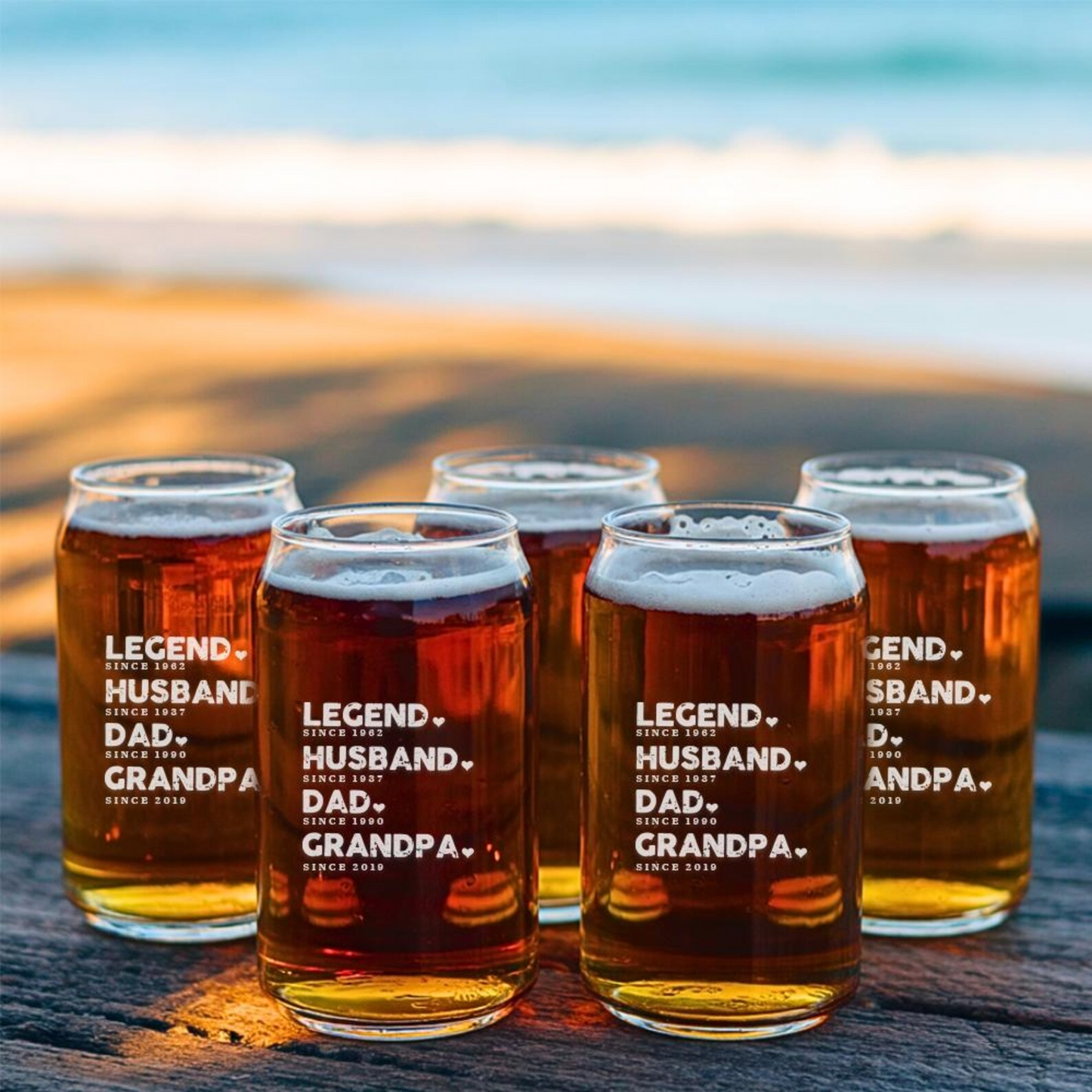 Peronalized Legend Husband Dad Grandpa Beer Can Glass 16oz | Father's Day Gift | Gift Idea For Dad