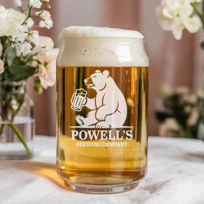 Personalized Beer Can Glass 16oz | Custom Beer Can Glass | Unique Gift Idea