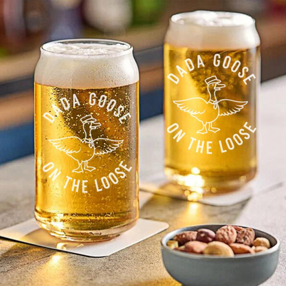 Silly Goose Dad Beer Can Glass 16oz | Father's Day Gift | Funny Gift Idea For Dad