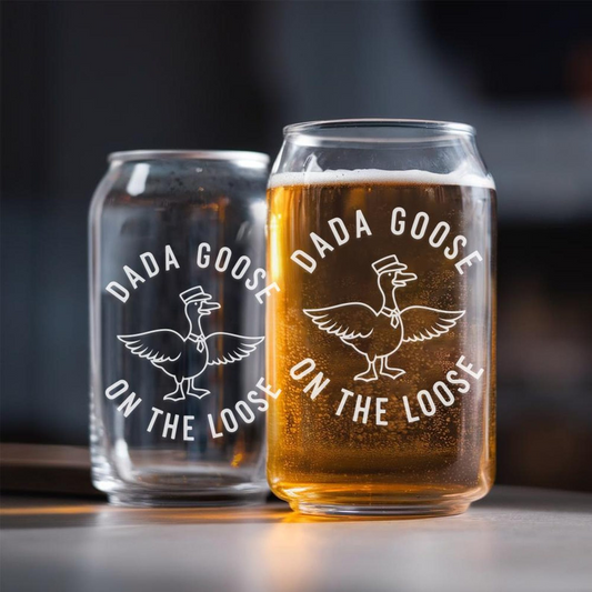 Silly Goose Dad Beer Can Glass 16oz | Father's Day Gift | Funny Gift Idea For Dad