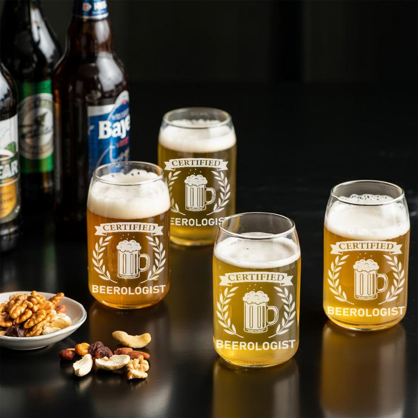 Certified Beerologist Beer Can Glass 16oz | Funny Beer Can Glass | Unique Gift Idea