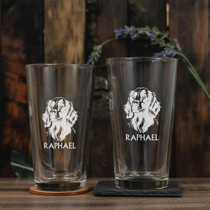 Personalized Dog Photo Pint Beer Glass – Custom Pet Portrait Beer Glass | Gift for Dog Lover | Pet Memorial Gift | Dog Dad or Dog Mom Gift