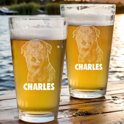 Custom Photo Dog Beer Glasses Using Pet Photo + Name Custom Pet Pint Glasses Personalized Dog Beer Glass Custom Pet Glass Custom Dog Mug