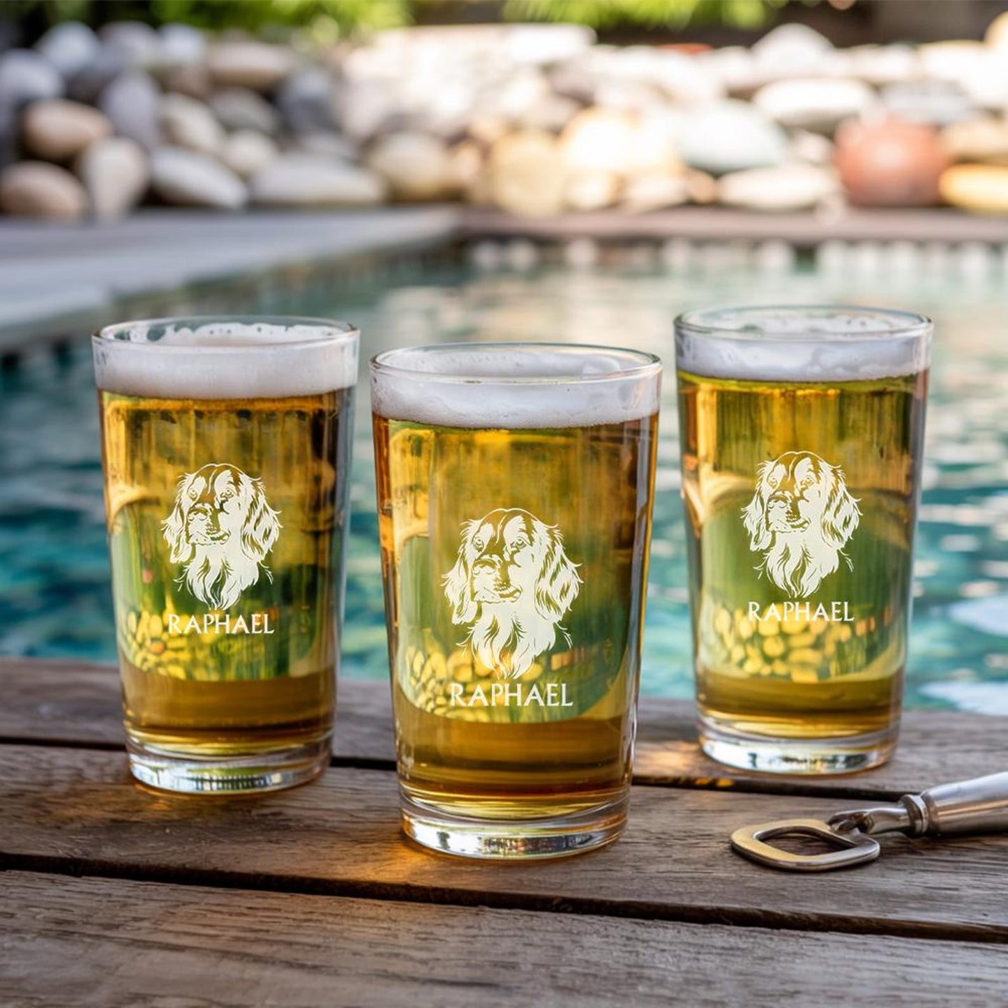 Personalized Dog Photo Pint Beer Glass – Custom Pet Portrait Beer Glass | Gift for Dog Lover | Pet Memorial Gift | Dog Dad or Dog Mom Gift