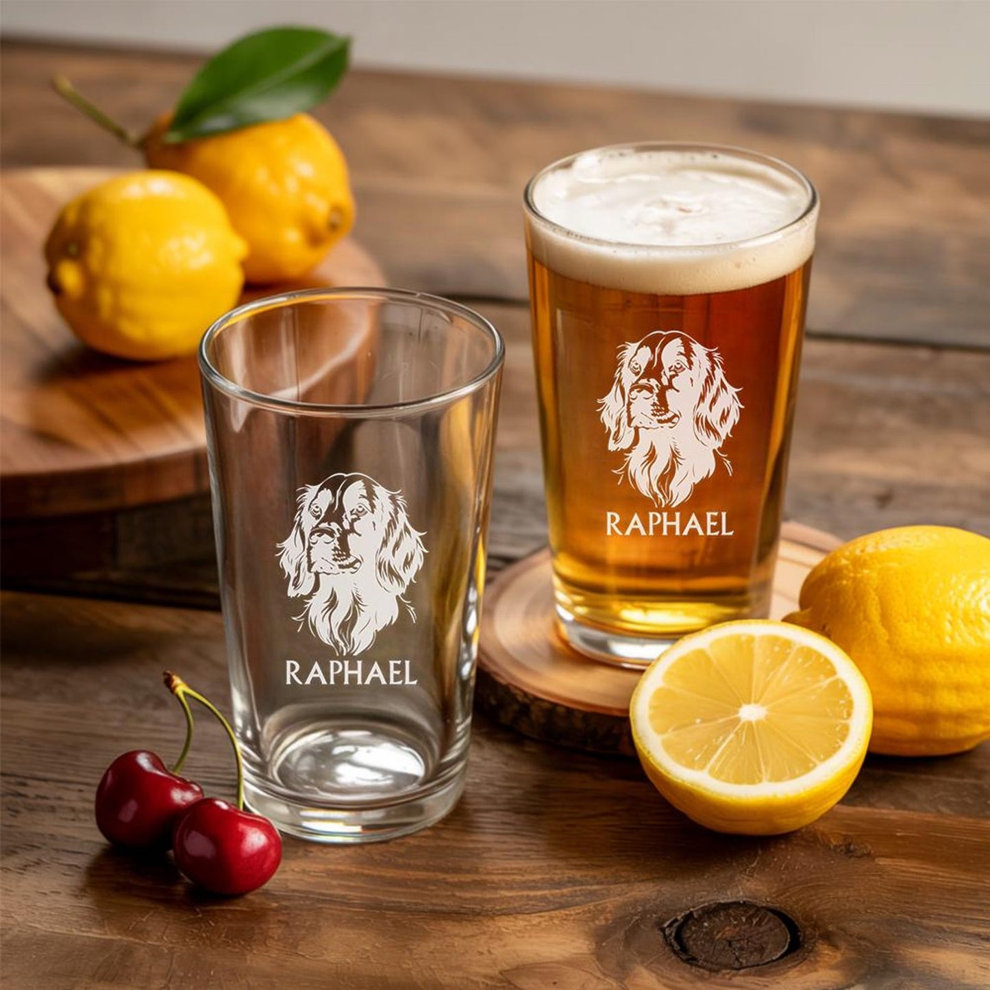 Personalized Dog Photo Pint Beer Glass – Custom Pet Portrait Beer Glass | Gift for Dog Lover | Pet Memorial Gift | Dog Dad or Dog Mom Gift