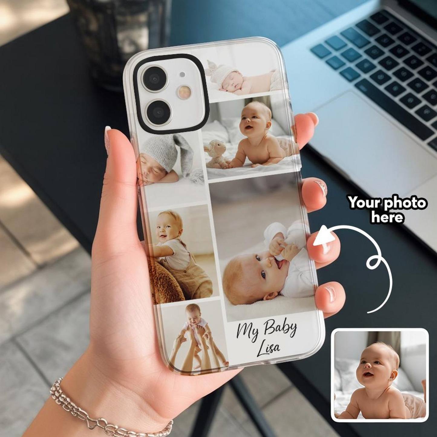 Custom Baby Photo Phone Case | Personalized Baby Picture iPhone Case | Gift For Mom & Dad