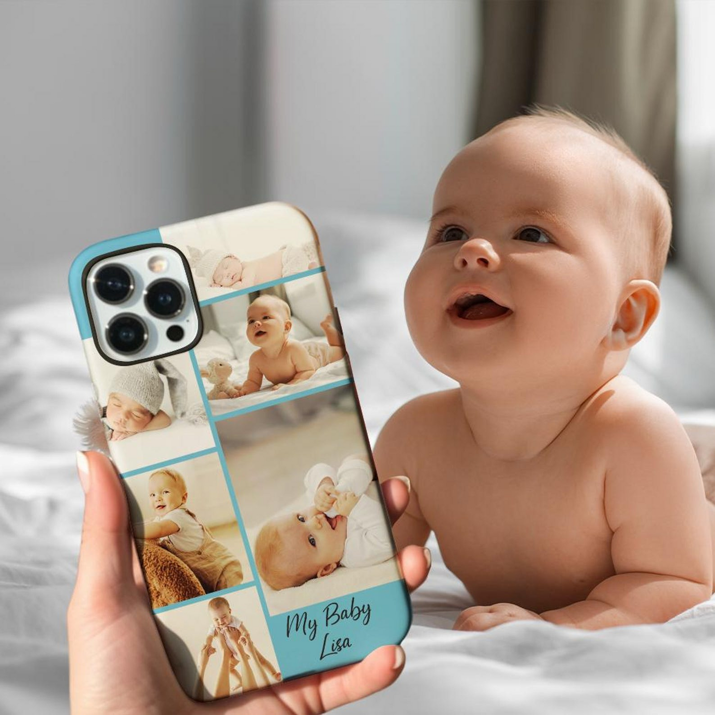 Custom Baby Photo Phone Case | Personalized Baby Picture iPhone Case | Gift For Mom & Dad