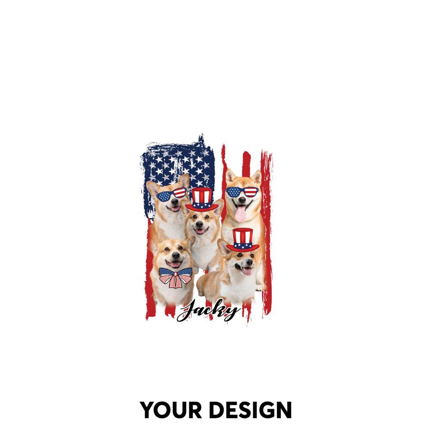 Custom Pet Photo Phone Case | Personalized Dog or Cat iPhone Case | Custom Independence Day Gift For Pet Lovers