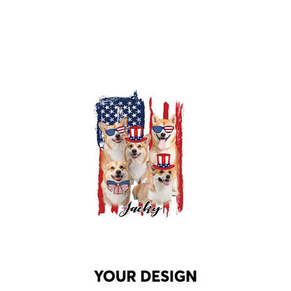 Custom Pet Photo Phone Case | Personalized Dog or Cat iPhone Case | Custom Independence Day Gift For Pet Lovers