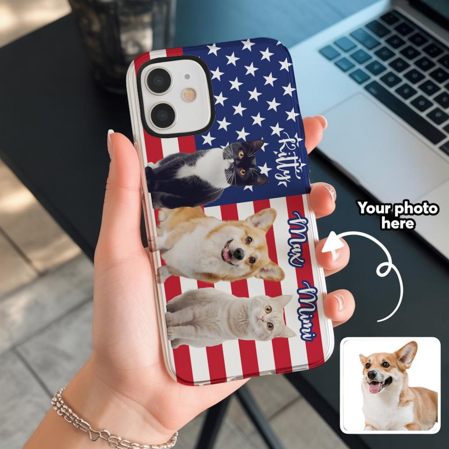Personalized Pet Photo Phone Case | Custom Dog Or Cat And Owner iPhone Case | Pet Lover Gift