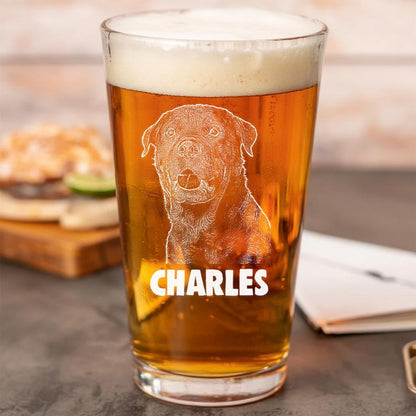 Custom Photo Dog Beer Glasses Using Pet Photo + Name Custom Pet Pint Glasses Personalized Dog Beer Glass Custom Pet Glass Custom Dog Mug