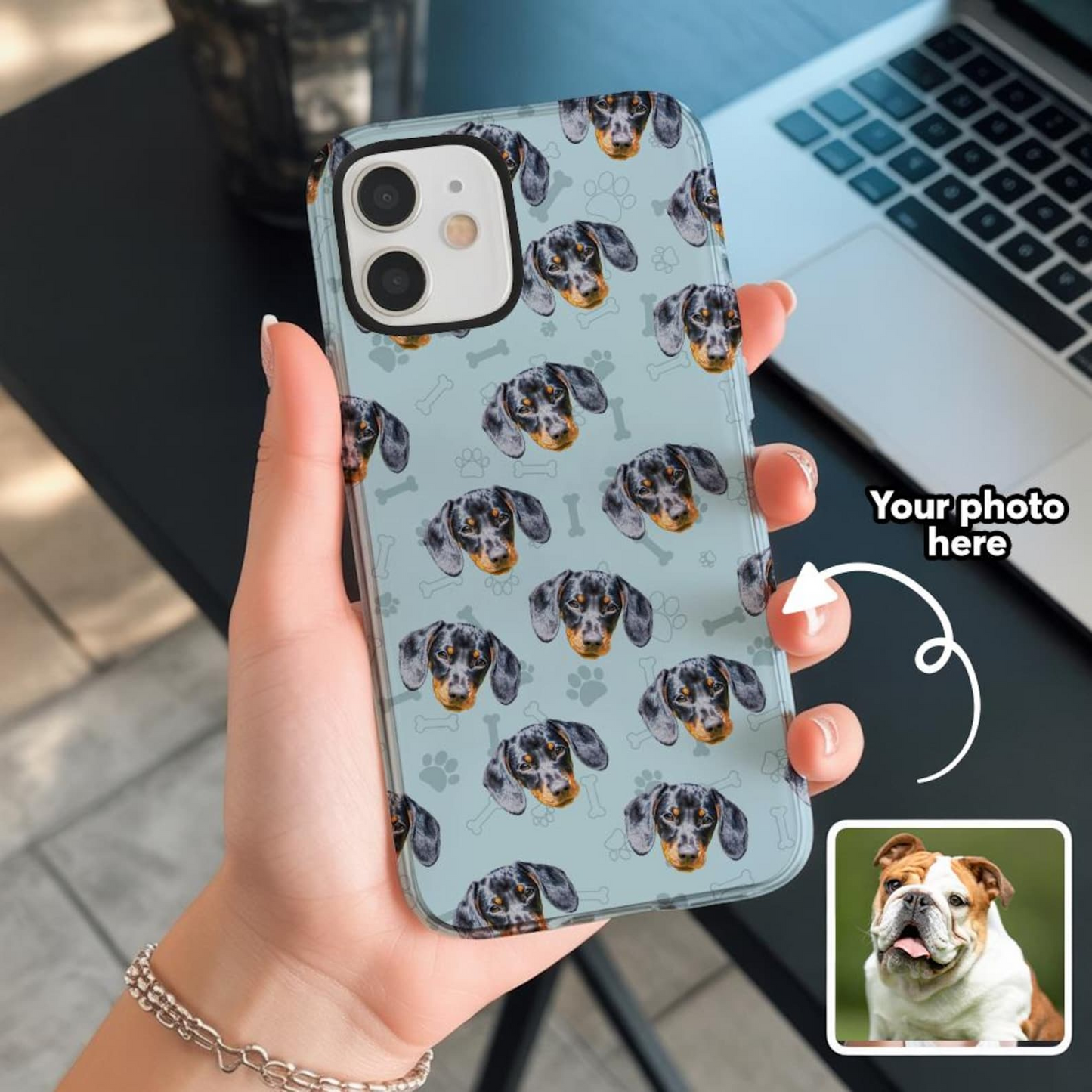 Custom Dog Cat Face Phone Case Using Pet Photo | Personalized Dog Or Cat iPhone Case | Gift For Pet Lover