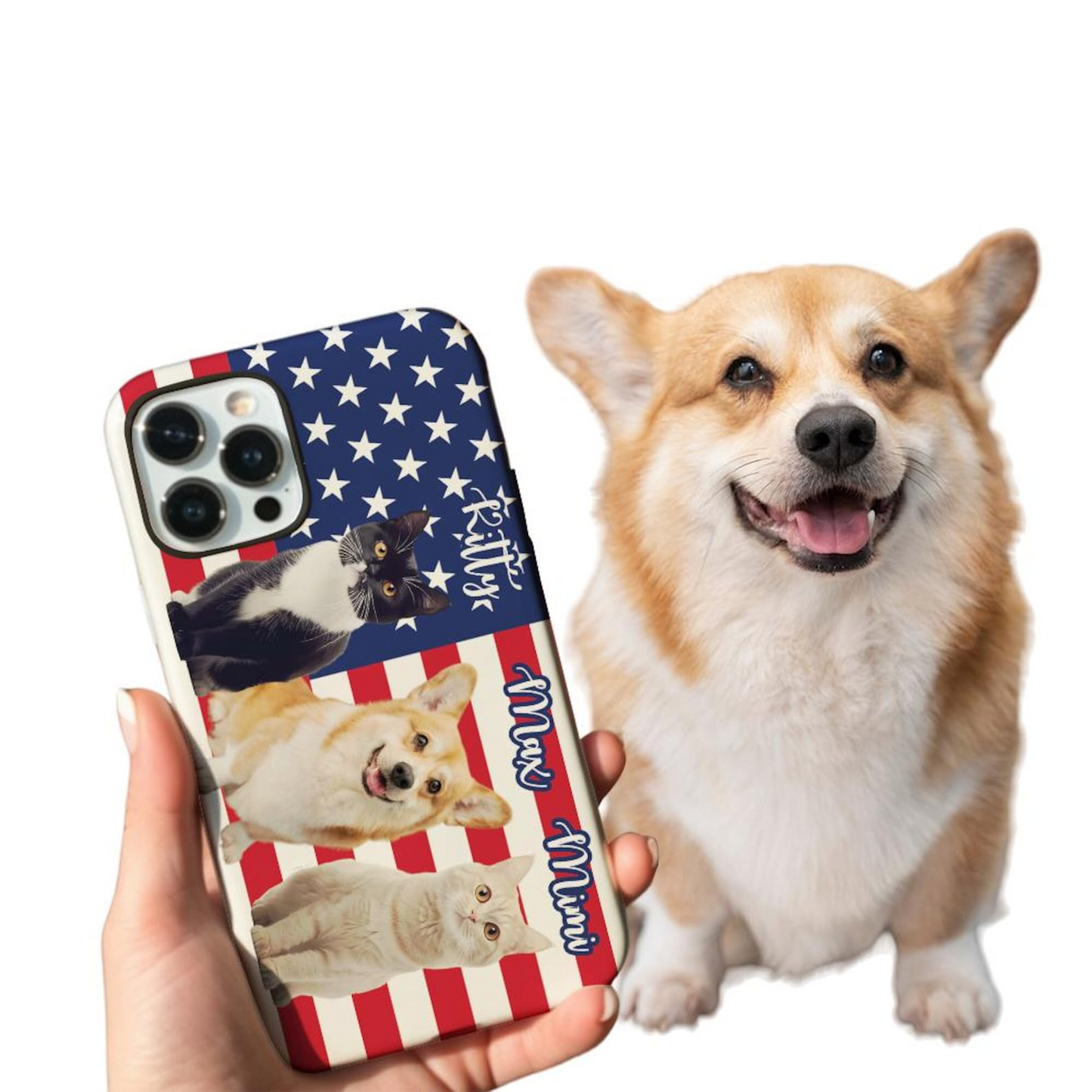 Personalized Pet Photo Phone Case | Custom Dog Or Cat And Owner iPhone Case | Pet Lover Gift