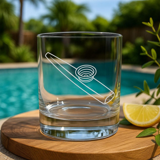 Kazoo Whiskey Glass | Etched Kazoo Silhouette Whiskey Glass | Gift For Music Lover