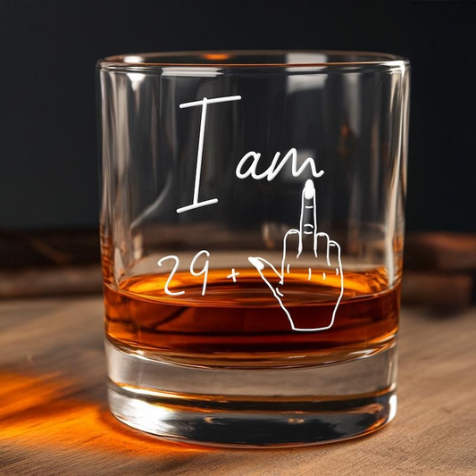 Custom Age Whiskey Glass | Engraved Whiskey Glass | Best Gift For Birthday