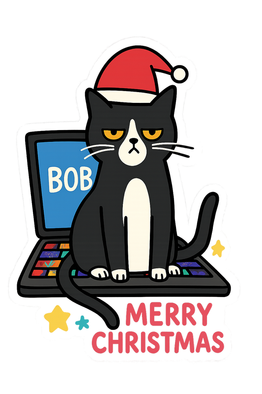 Personalized Cat Upset On Laptop Christmas Ornament, Christmas Decor, Cat Lover Gifts, Funny Ornament, Office Gift