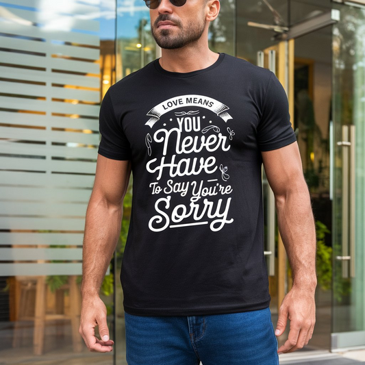 Love Means You Never Have To Say You’re Sorry T-Shirts | Gift For Boy Friend | Best Gift For Husband
