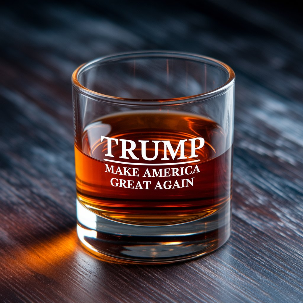 Trump Whiskey Glass | Make America Great Again Engraved Whiskey Glass