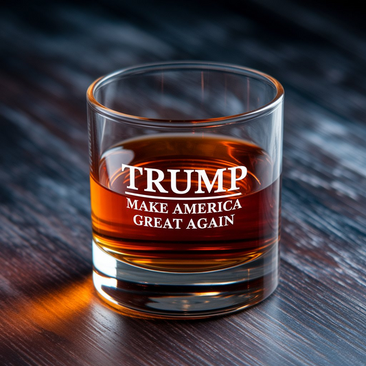 Trump Whiskey Glass | Make America Great Again Engraved Whiskey Glass