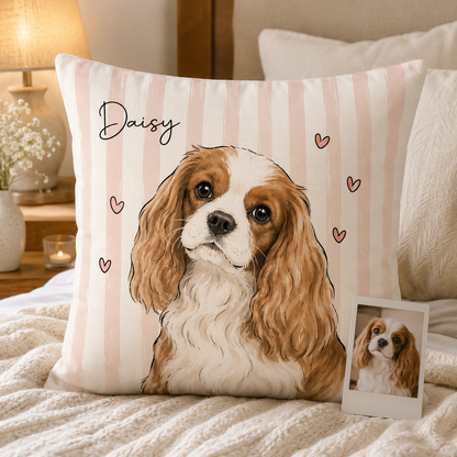 Custom Photo Cute Dog Pillow | Gift For Dog Lovers | Personalized Dog Decor TOM99