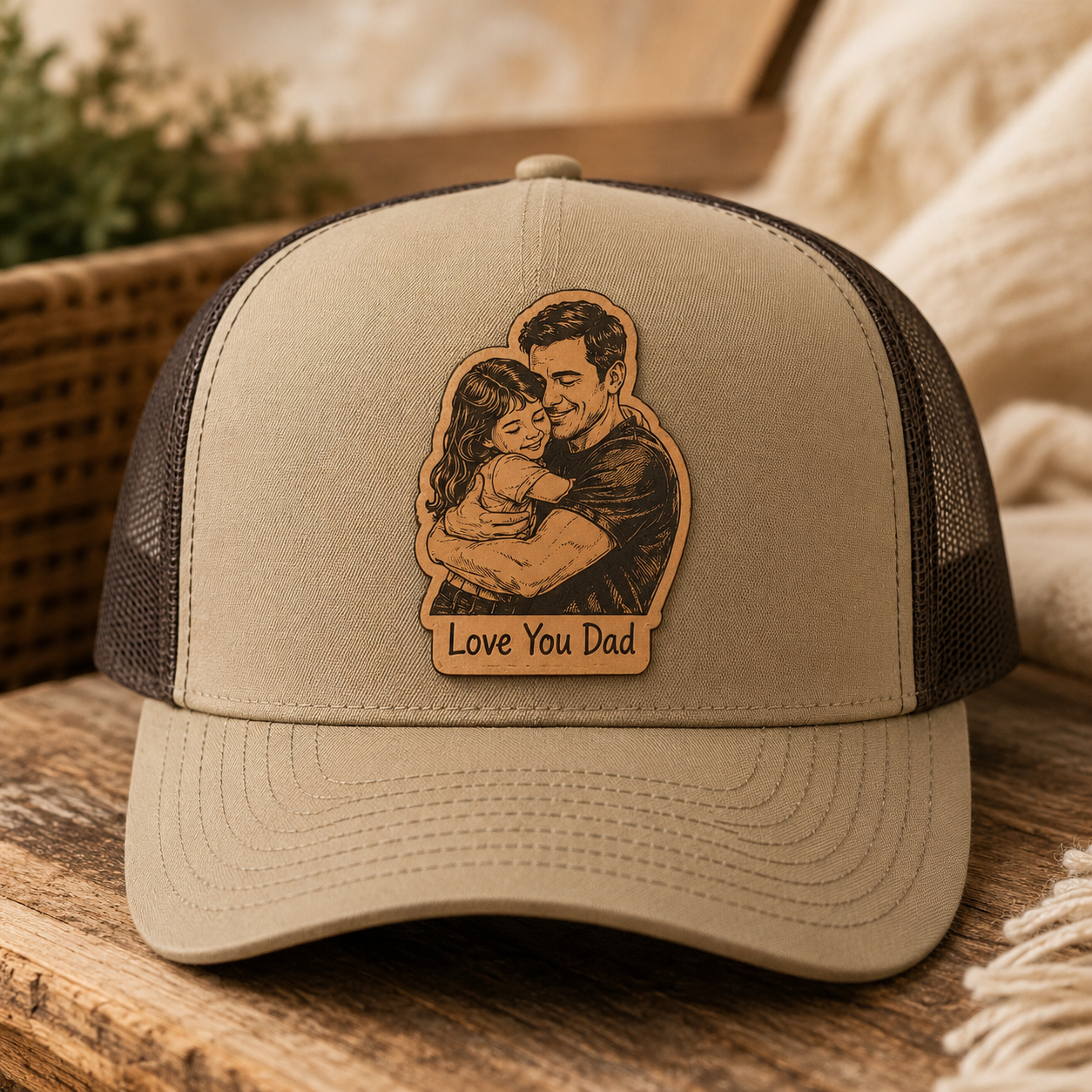 Personalized Love You Dad Trucker Hat | Custom Dad Photo Hat | Father's Day Gift | Gift For Dad | Dad Gifts TOM99