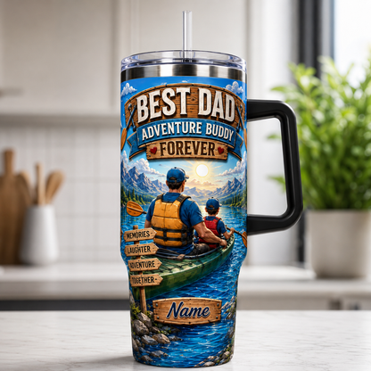 Custom Best Dad 40oz Tumbler, Personalized Dad Tumbler, Father’s Day Gift TOM99