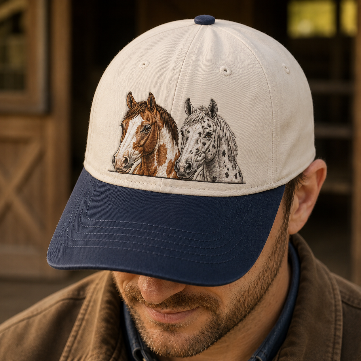 Custom Photo Horse Embroidered Hat  | Gift For Horse Lover Pa99