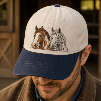Custom Photo Horse Embroidered Hat  | Gift For Horse Lover Pa99