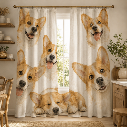 Custom Photo Dog Window Curtain | Gift For Dog Lover