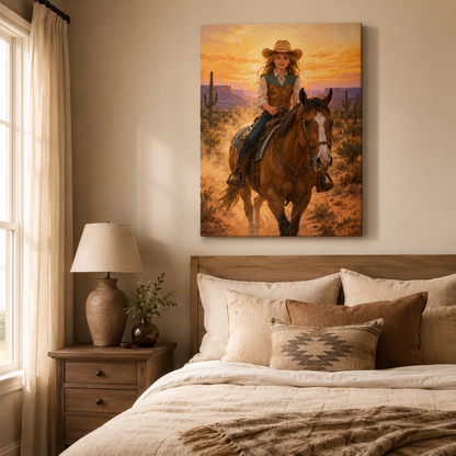 Custom Photo Horse Wall Art Canvas | Personalized Horse Photo Canvas | Gift For Horse Lovers TOM99