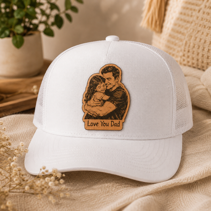 Personalized Love You Dad Trucker Hat | Custom Dad Photo Hat | Father's Day Gift | Gift For Dad | Dad Gifts TOM99