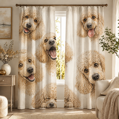 Custom Photo Dog Window Curtain | Gift For Dog Lover