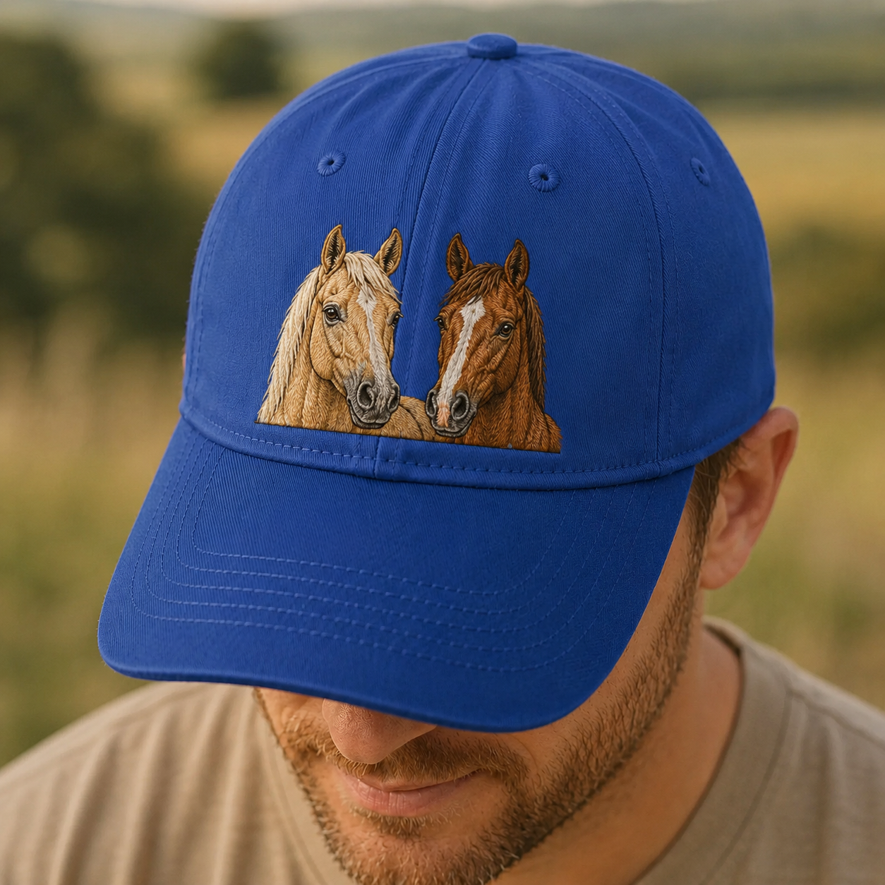 Custom Photo Horse Embroidered Hat  | Gift For Horse Lover Pa99