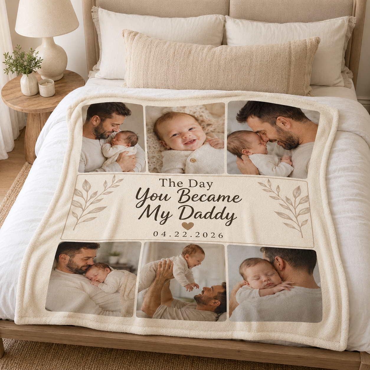 Custom My Daddy Photo Blanket, Personalized Dad Gifts | Gift For Dad TOM99