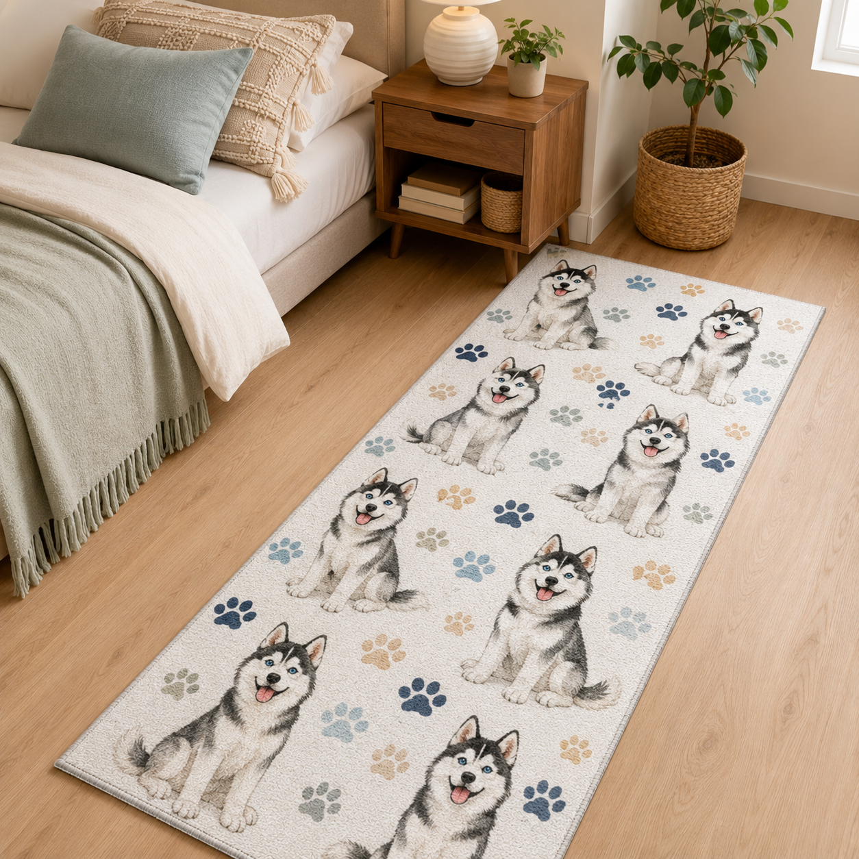 Custom Photo Dog Runner Rug | Pet Hallway Runner Carpet | Gift For Dog Lovers