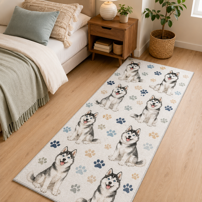 Custom Photo Dog Runner Rug | Pet Hallway Runner Carpet | Gift For Dog Lovers