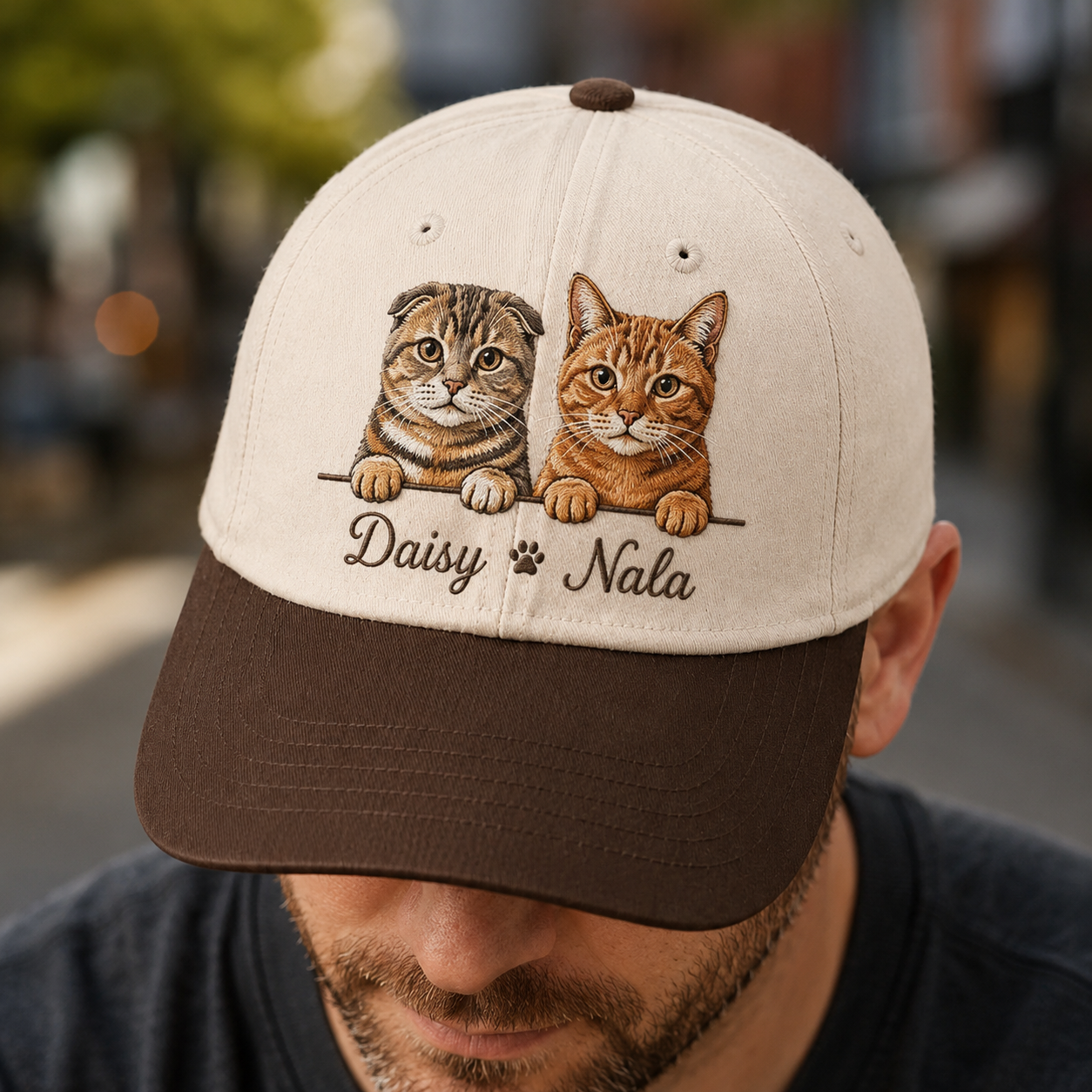 Custom Photo Cat Embroidered Hat | Gift For Cat Lovers Pa99 | Pet Lover Gifts